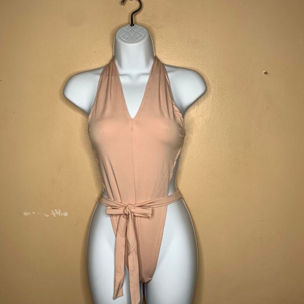 High waisted one piece swimsuit bodysuit small
